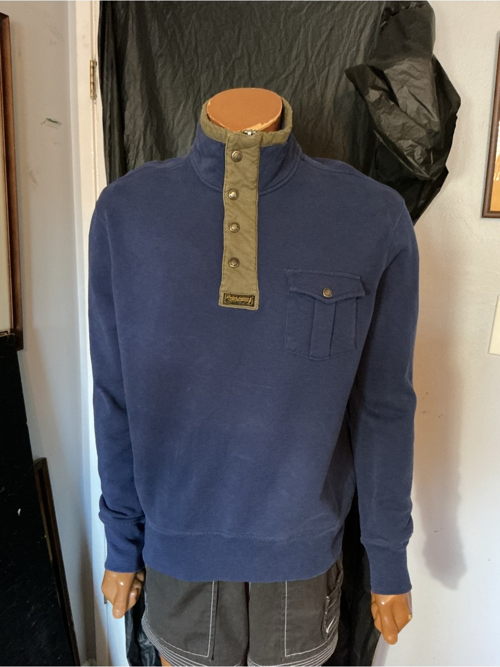 Vintage Polo Ralph Lauren Military Outdoor Pocket 1/4 Zip Pullover Sweatshirt - Picture 10 of 11